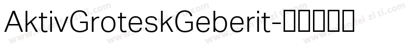 AktivGroteskGeberit字体转换