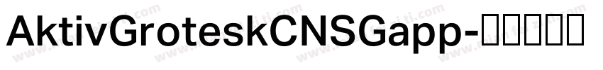 AktivGroteskCNSGapp字体转换