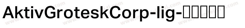 AktivGroteskCorp-lig字体转换
