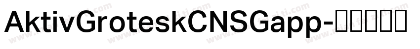AktivGroteskCNSGapp字体转换