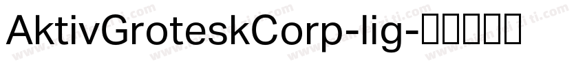 AktivGroteskCorp-lig字体转换