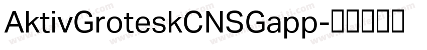 AktivGroteskCNSGapp字体转换