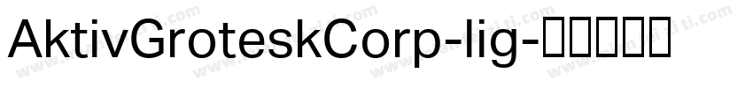 AktivGroteskCorp-lig字体转换