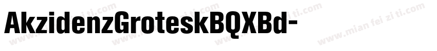 AkzidenzGroteskBQXBd字体转换