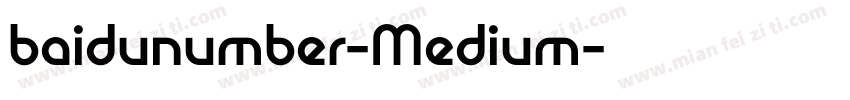 baidunumber-Medium字体转换