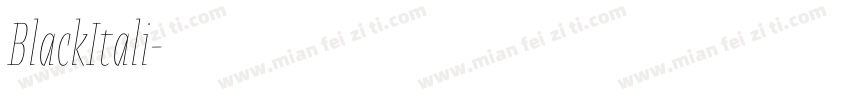 BlackItali字体转换