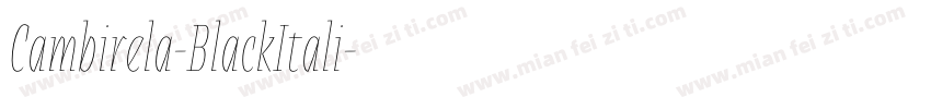 Cambirela-BlackItali字体转换