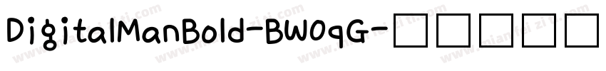 DigitalManBold-BW0qG字体转换