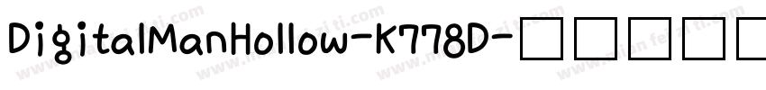 DigitalManHollow-K778D字体转换