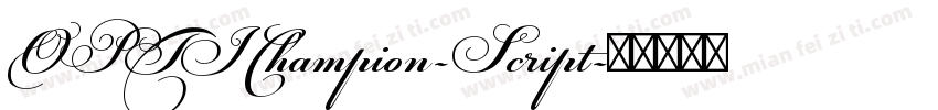 OPTIChampion-Script字体转换