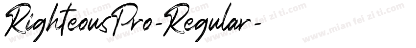 RighteousPro-Regular字体转换
