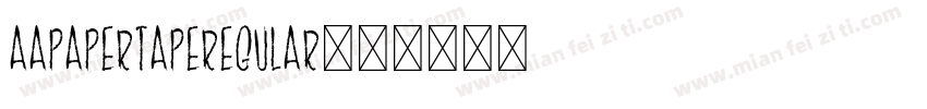 AaPaperTapeRegular字体转换
