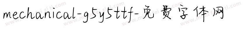 mechanical-g5y5ttf字体转换