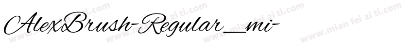 AlexBrush-Regular_mi字体转换