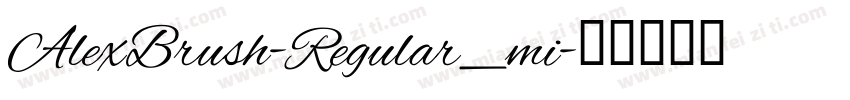 AlexBrush-Regular_mi字体转换