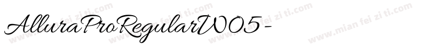 AlluraProRegularW05字体转换