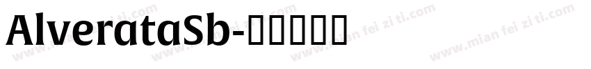 AlverataSb字体转换
