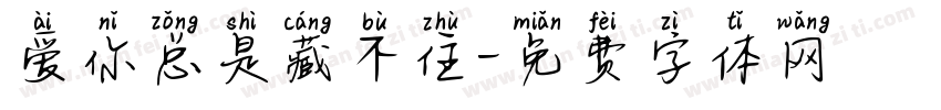 爱你总是藏不住字体转换