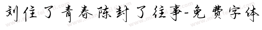 刘住了青春陈封了往事字体转换