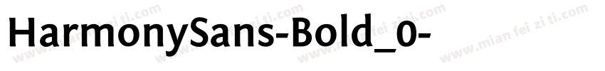 HarmonySans-Bold_0字体转换