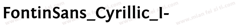 FontinSans_Cyrillic_I字体转换