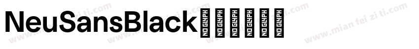 NeuSansBlack字体转换
