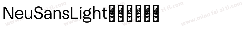 NeuSansLight字体转换