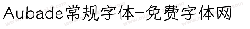 Aubade常规字体字体转换