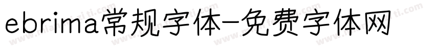 ebrima常规字体字体转换