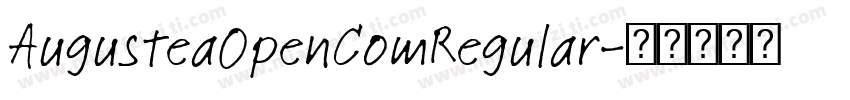 AugusteaOpenComRegular字体转换
