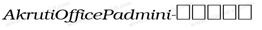 AkrutiOfficePadmini字体转换