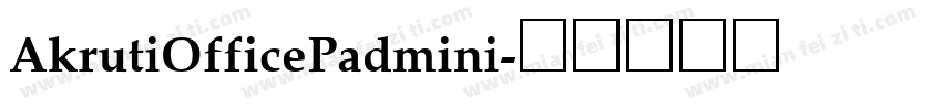 AkrutiOfficePadmini字体转换