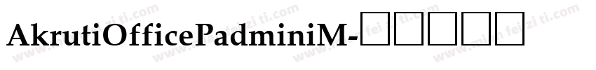 AkrutiOfficePadminiM字体转换