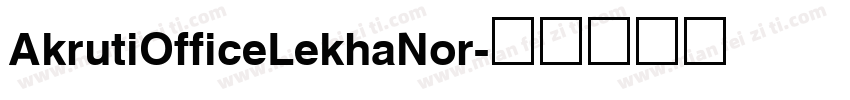 AkrutiOfficeLekhaNor字体转换