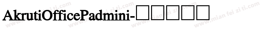 AkrutiOfficePadmini字体转换