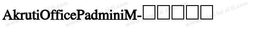 AkrutiOfficePadminiM字体转换
