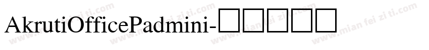 AkrutiOfficePadmini字体转换