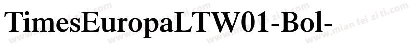 TimesEuropaLTW01-Bol字体转换