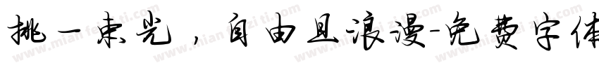 挑一束光，自由且浪漫字体转换