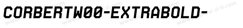 CorbertW00-ExtraBold字体转换