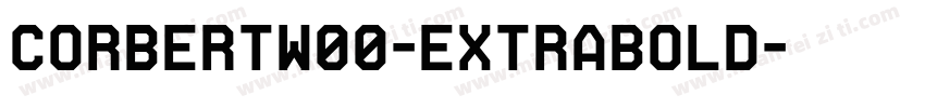 CorbertW00-ExtraBold字体转换