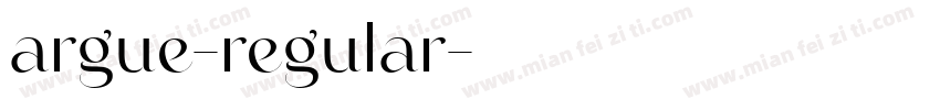 argue-regular字体转换