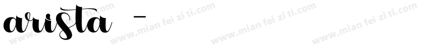 arista字库字体转换