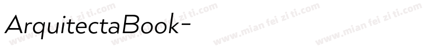 ArquitectaBook字体转换