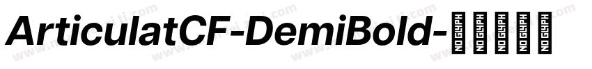 ArticulatCF-DemiBold字体转换