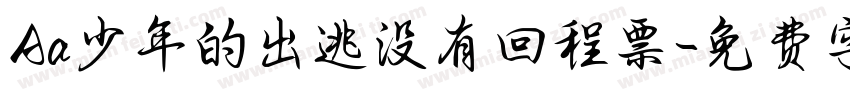 Aa少年的出逃没有回程票字体转换
