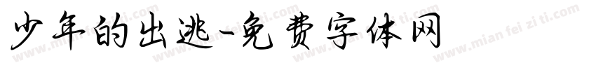 少年的出逃字体转换