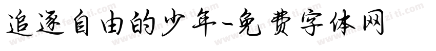 追逐自由的少年字体转换