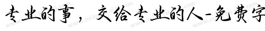 专业的事，交给专业的人字体转换