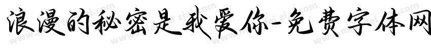 浪漫的秘密是我爱你字体转换